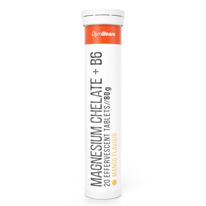 Magnesium chelate + B6 effervescent - GymBeam orange - 14 x 20 tab