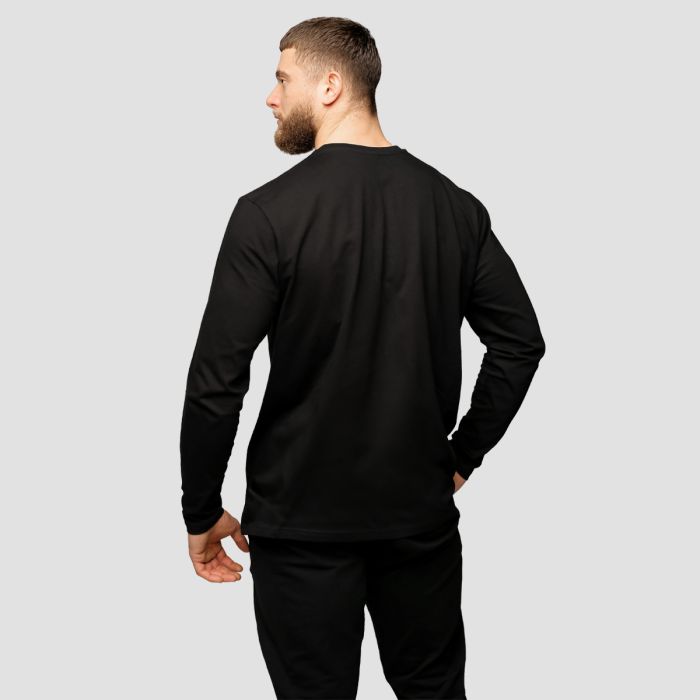 Men‘s Basic Long Sleeve T-Shirt Black - GymBeam XXXL