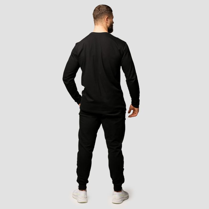 Men‘s Basic Long Sleeve T-Shirt Black - GymBeam XXXL