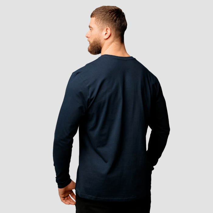 Men‘s Basic Long Sleeve T-Shirt Navy - GymBeam XXXL