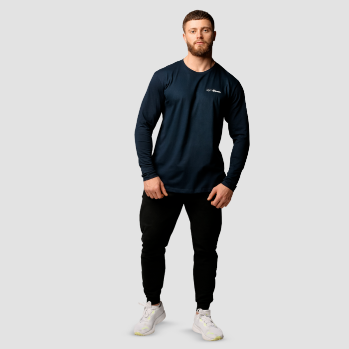 Men‘s Basic Long Sleeve T-Shirt Navy - GymBeam XXXL
