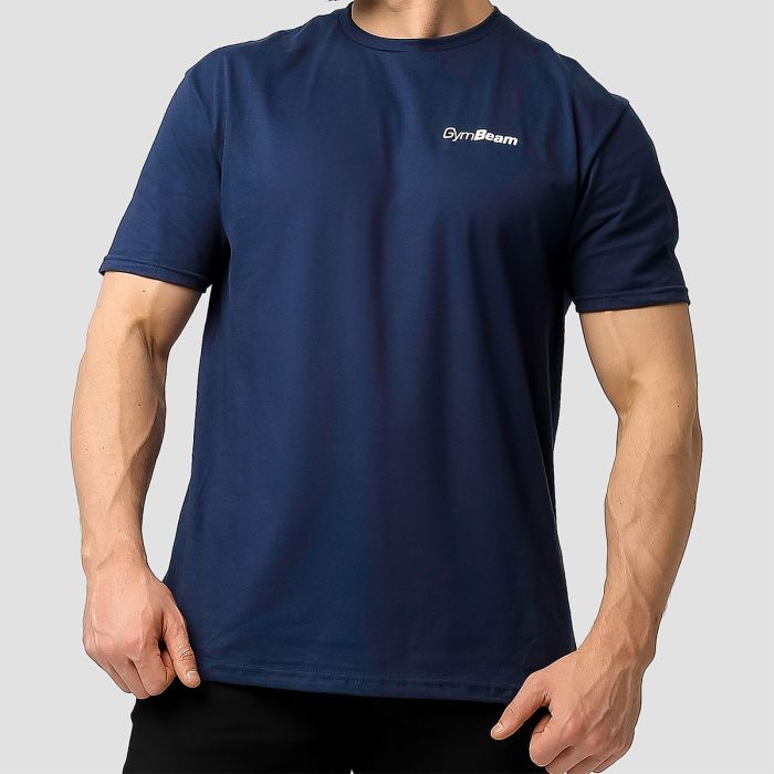Men‘s Basic T-Shirt Navy Blue - GymBeam XXXL