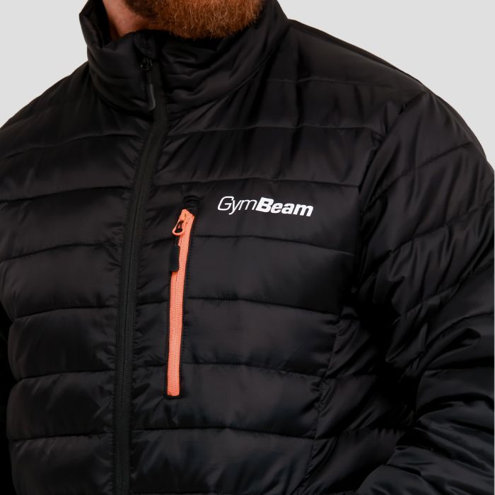 Men‘s Puffer Jacket Black/Orange - GymBeam XL