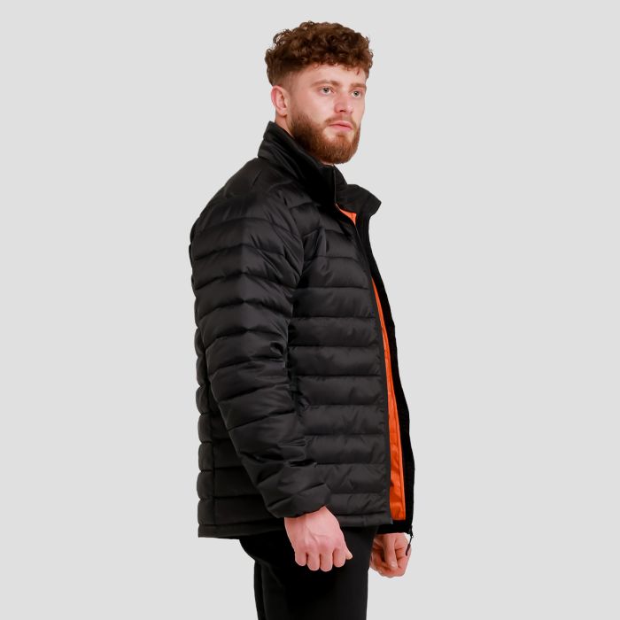 Men‘s Puffer Jacket Black/Orange - GymBeam XL