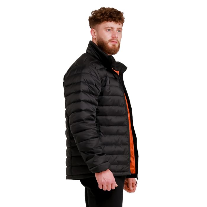 Men‘s Puffer Jacket Black/Orange - GymBeam XL