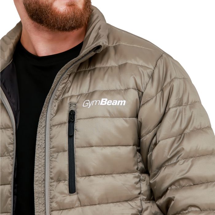 Men‘s Puffer Jacket Vetiver/Black - GymBeam XXL