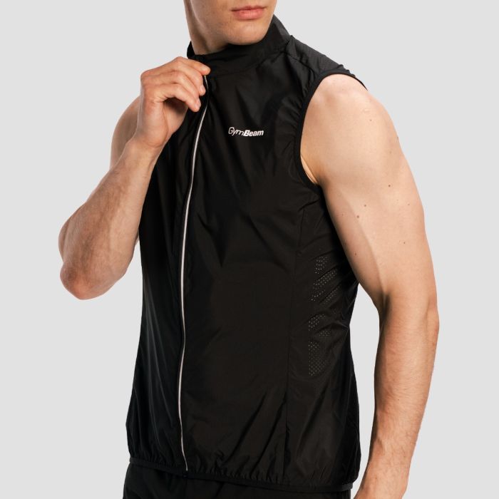 Men‘s Pulse X Running Gilet Black - GymBeam XXL