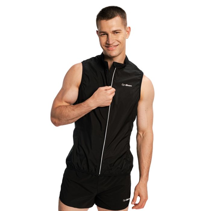 Men‘s Pulse X Running Gilet Black - GymBeam XXL
