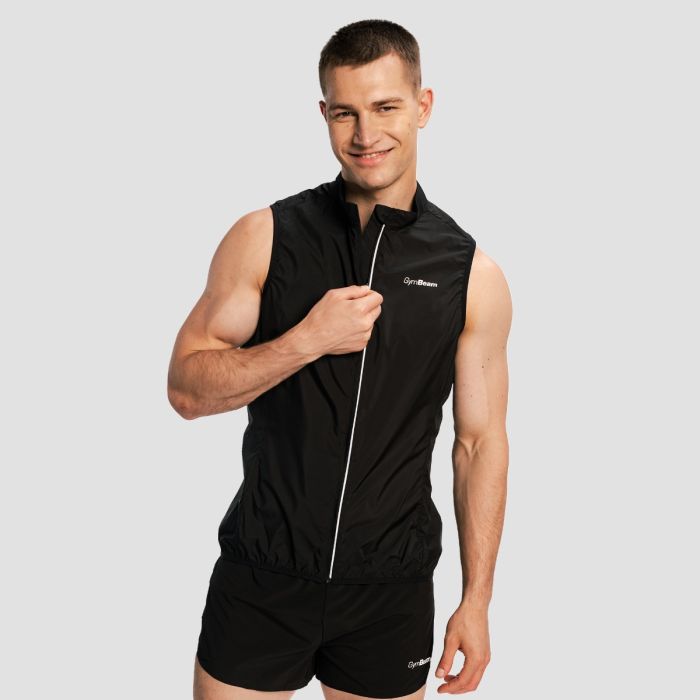 Men‘s Pulse X Running Gilet Black - GymBeam XXL