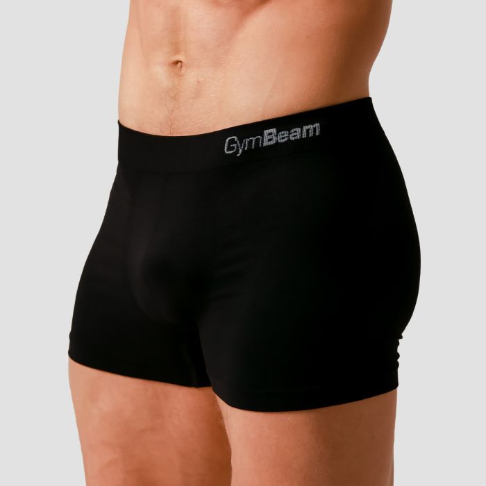 Men’s Seamless Boxers 2Pack Black - GymBeam XXL
