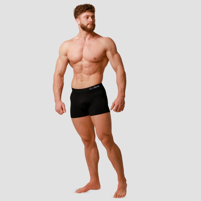 Men’s Seamless Boxers 2Pack Black - GymBeam XXL