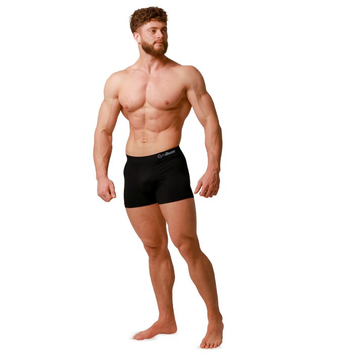 Men’s Seamless Boxers 2Pack Black - GymBeam XXL