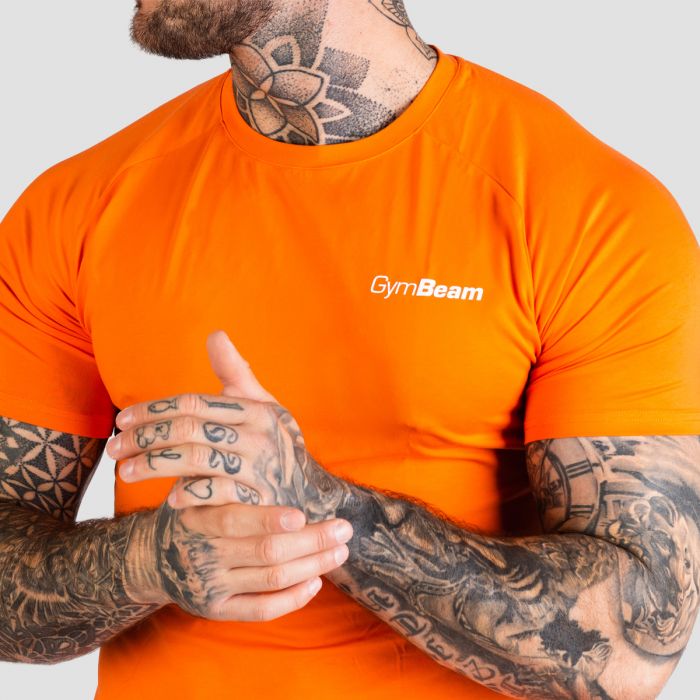 Men‘s Fitted TRN T-shirt Orange - GymBeam XXXL