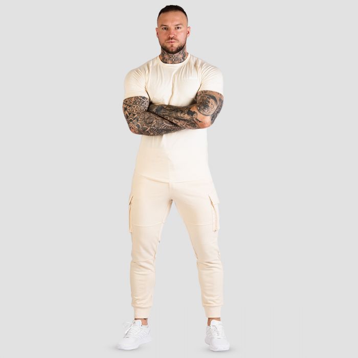 Men‘s Fitted TRN T-shirt Sand - GymBeam XXXL
