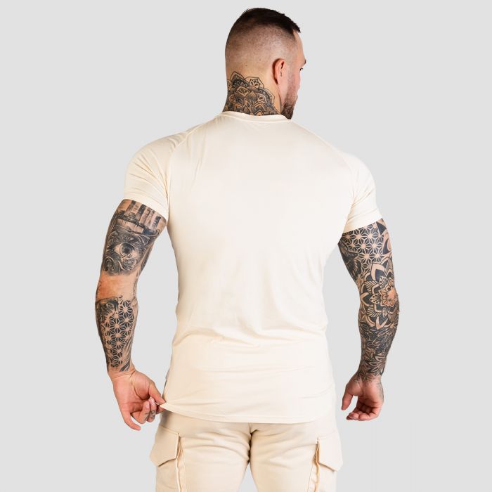 Men‘s Fitted TRN T-shirt Sand - GymBeam XXXL