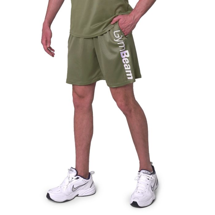 Mesh Shorts Essence Green- GymBeam XXL