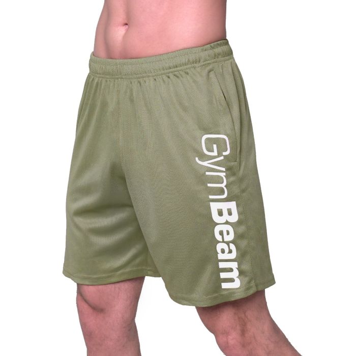 Mesh Shorts Essence Green- GymBeam XXL