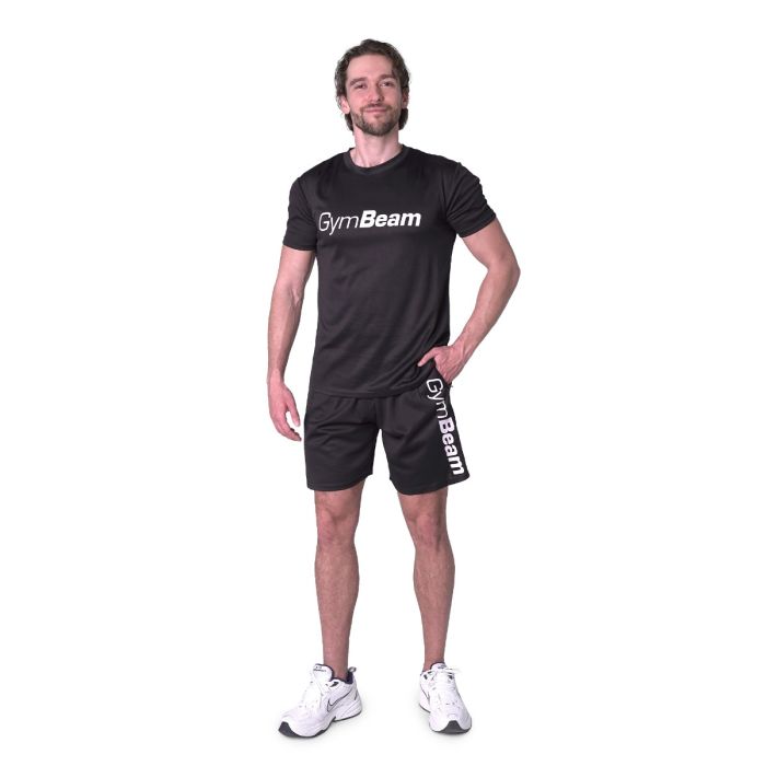 Mesh T-Shirt Essence Black - GymBeam XXL
