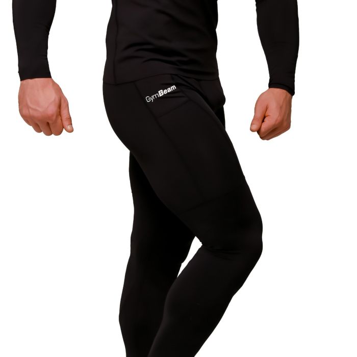 Mid Compression Leggings Black - GymBeam XXXL