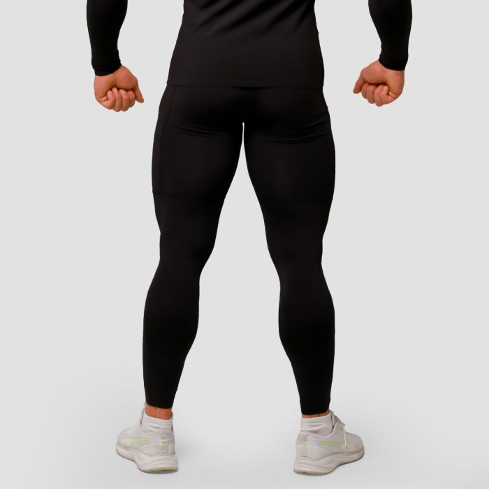 Mid Compression Leggings Black - GymBeam XXXL