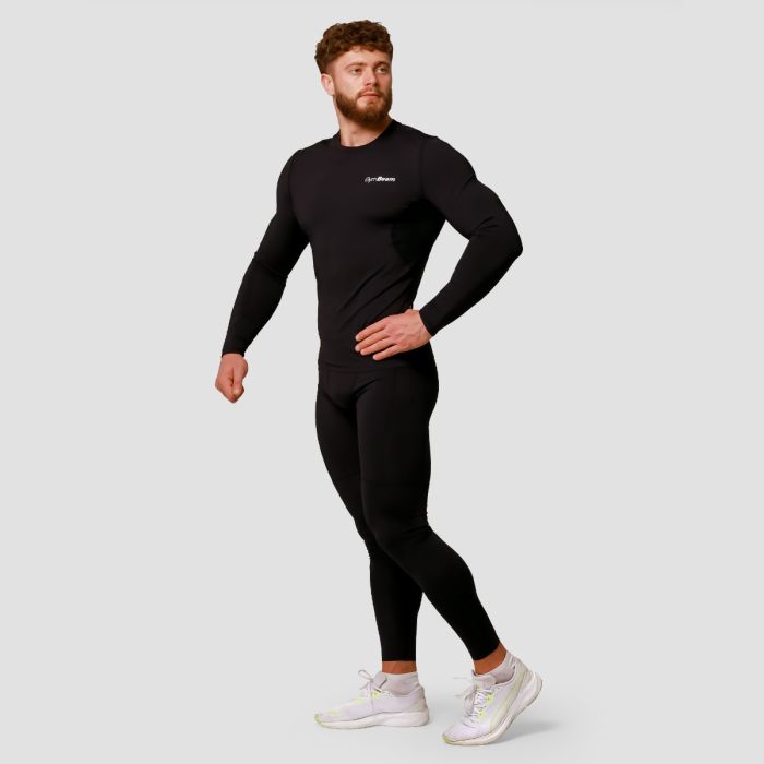 Mid Compression Leggings Black - GymBeam XXXL