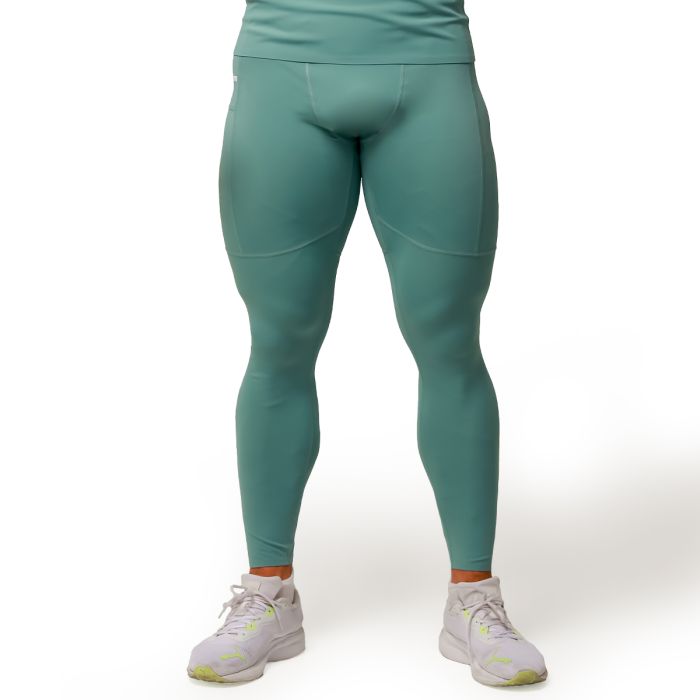 Mid Compression Leggings Blue - GymBeam L