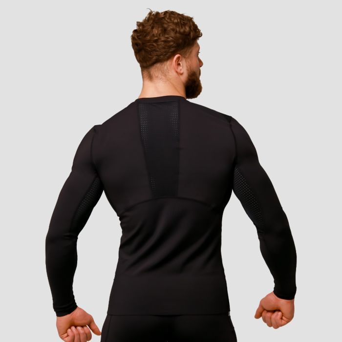 Mid Compression Long Sleeve T-shirt Black - GymBeam XXXL