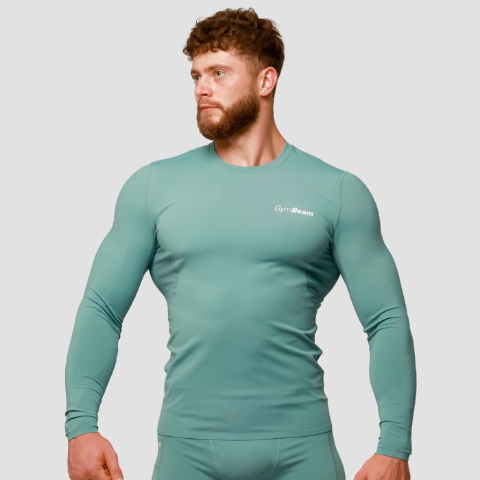 Mid Compression Long Sleeve T-shirt Blue - GymBeam XXXL