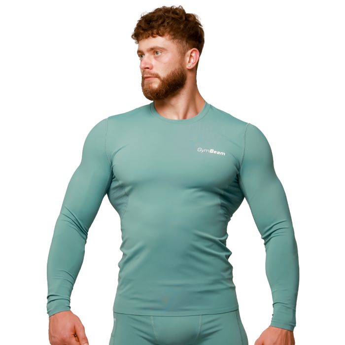 Mid Compression Long Sleeve T-shirt Blue - GymBeam XXXL