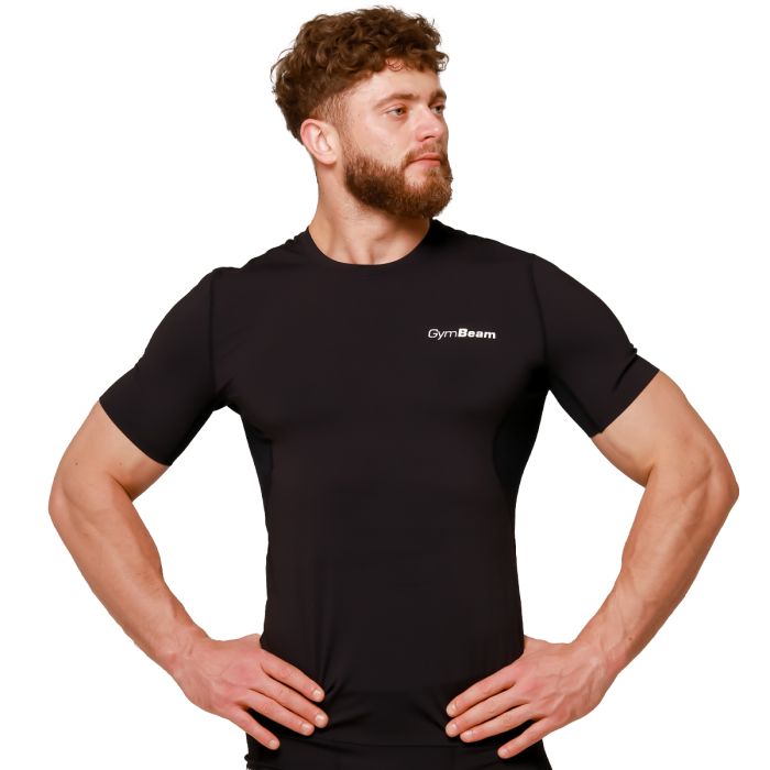 Mid Compression T-shirt Black - GymBeam XXXL