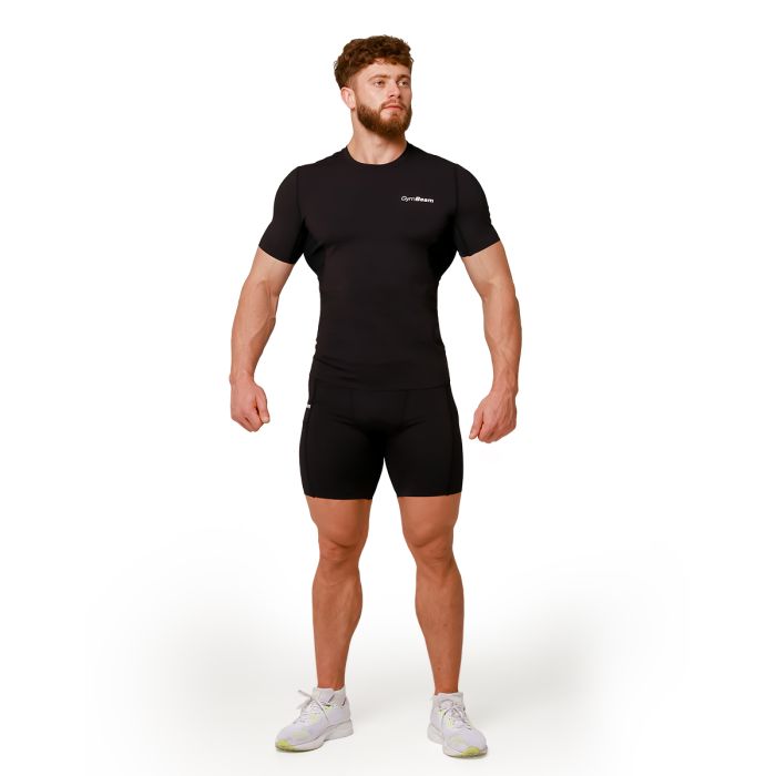 Mid Compression T-shirt Black - GymBeam XXXL