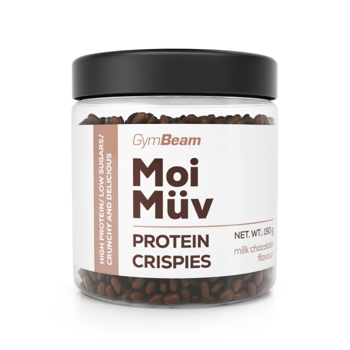 MoiMüv Protein Crispies - GymBeam 190 g - milk chocolate