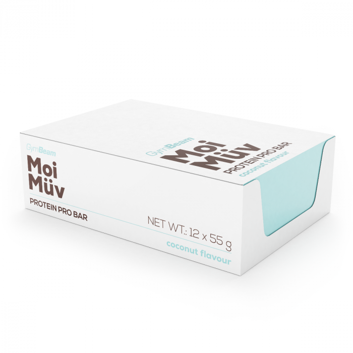 MoiMüv Protein Pro Bar - GymBeam 12 x 55 g - cookie dough