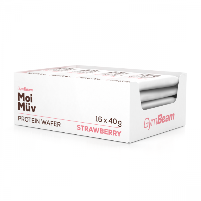 MoiMüv Protein Wafer - GymBeam 16 x 40 g - vanilla