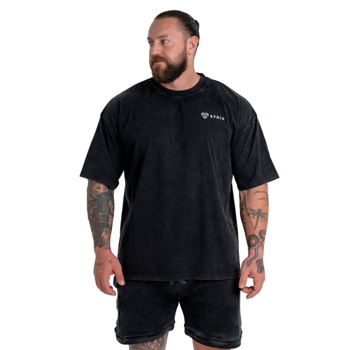 Oversized Tee Washed Black - STRIX XXL