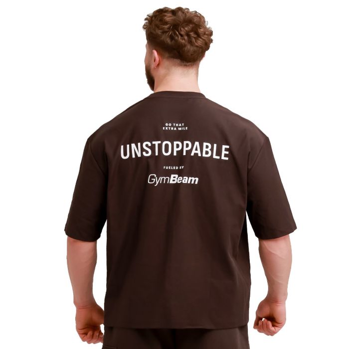 Oversized Unstoppable T-shirt Brown - GymBeam XXXL