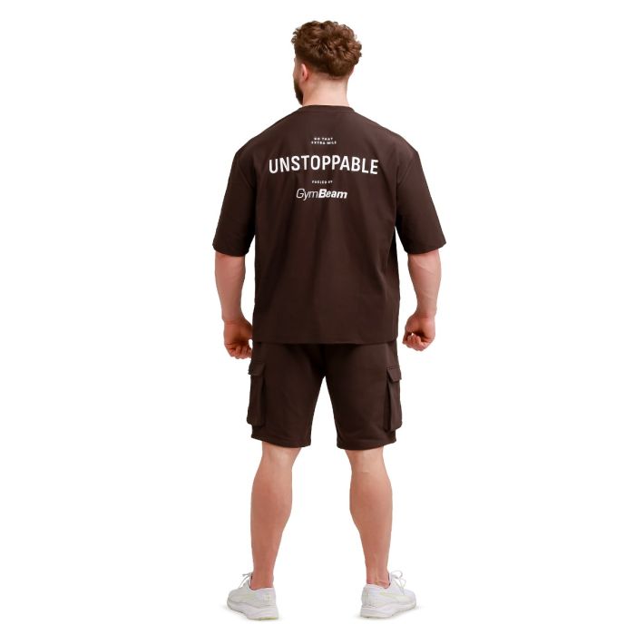 Oversized Unstoppable T-shirt Brown - GymBeam XXXL