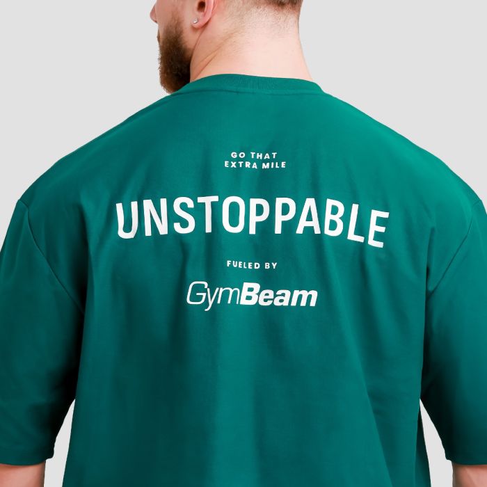 Oversized Unstoppable T-shirt Green - GymBeam XL