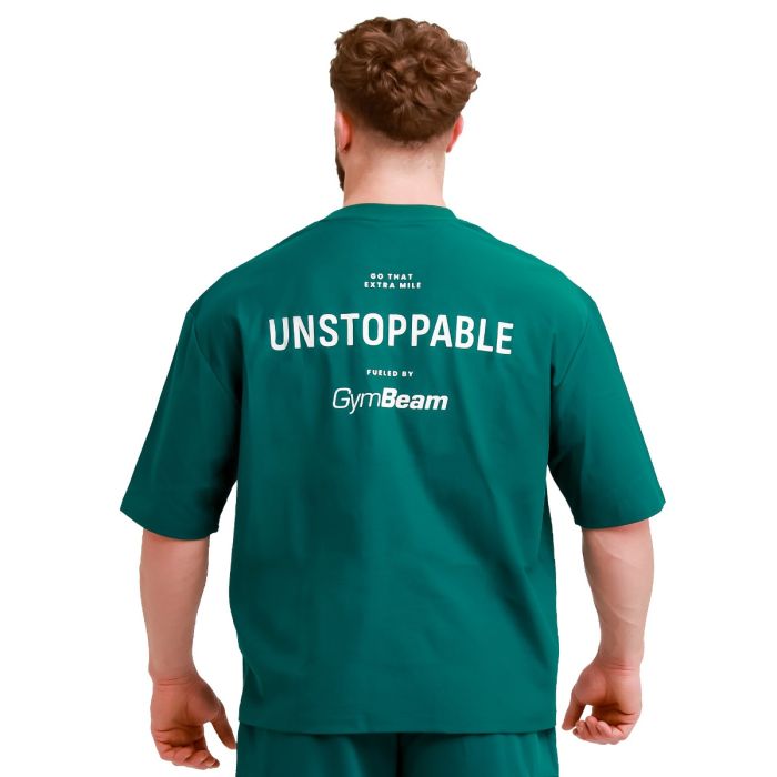 Oversized Unstoppable T-shirt Green - GymBeam XL