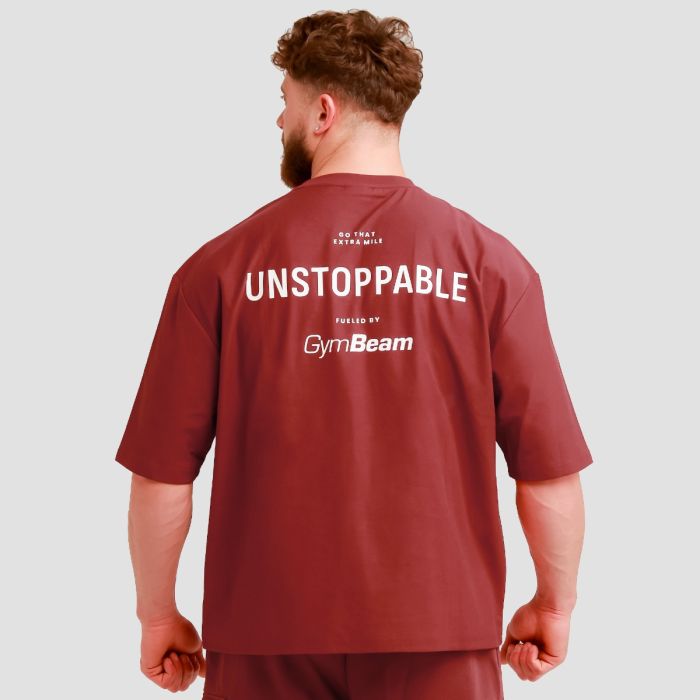 Oversized Unstoppable T-shirt Red - GymBeam L