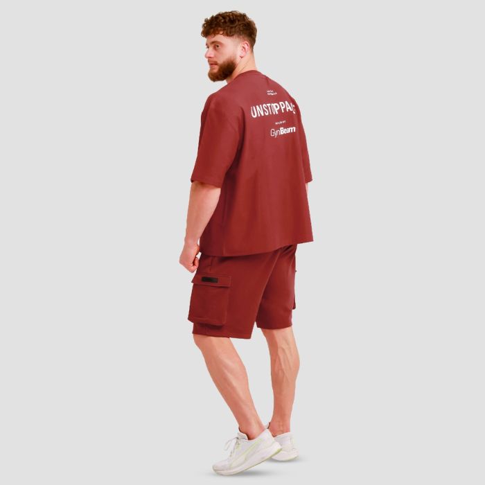 Oversized Unstoppable T-shirt Red - GymBeam L