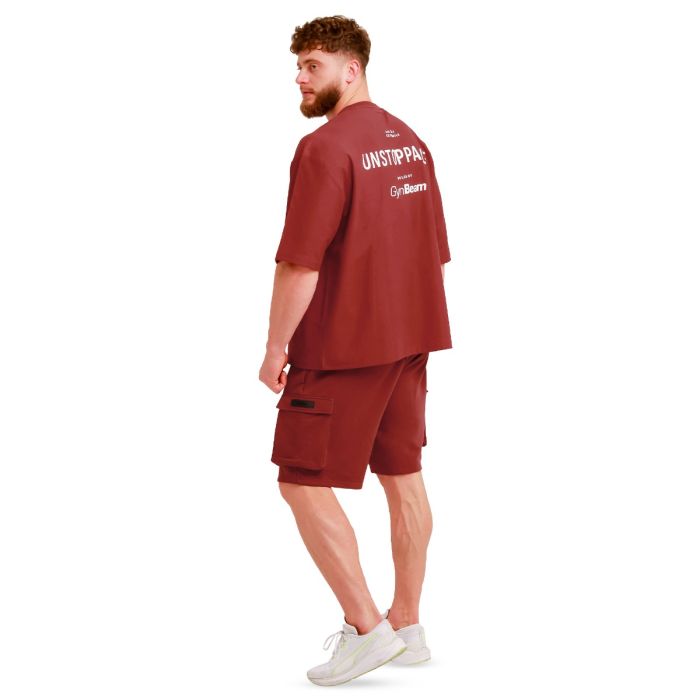 Oversized Unstoppable T-shirt Red - GymBeam L