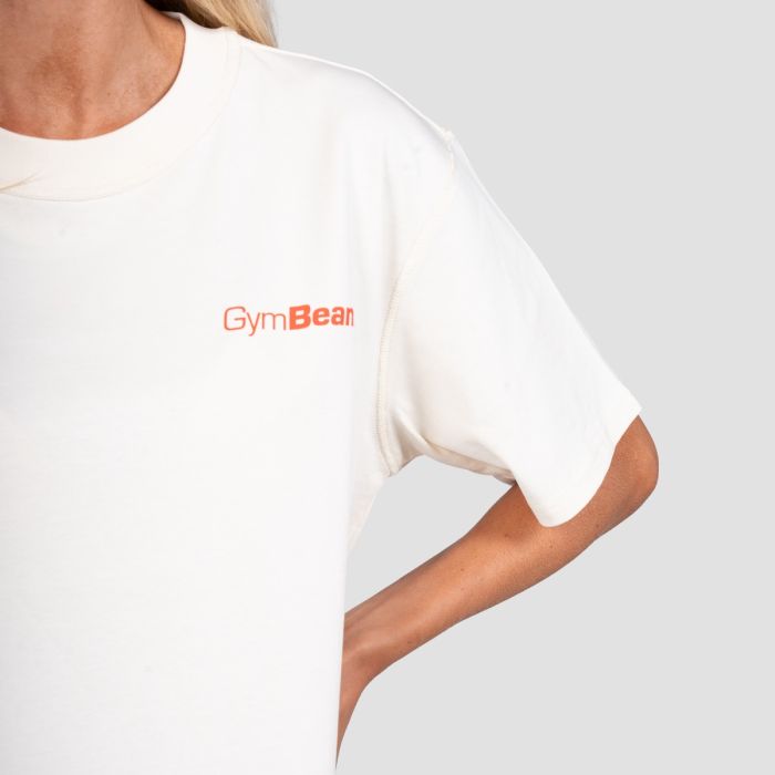 Prague T-shirt Cream - GymBeam XXL