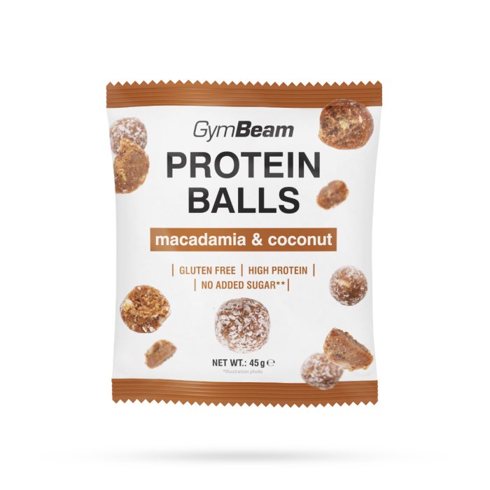 Protein Balls - GymBeam 10 x 45 g - macadamia & coconut