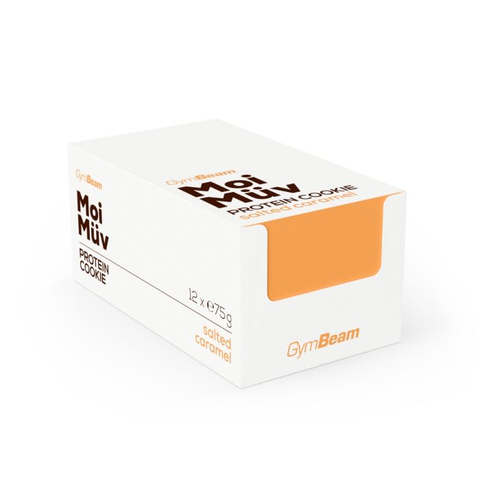 MoiMüv Protein Cookie - GymBeam lemon and white chocolate - 12 x 75 g