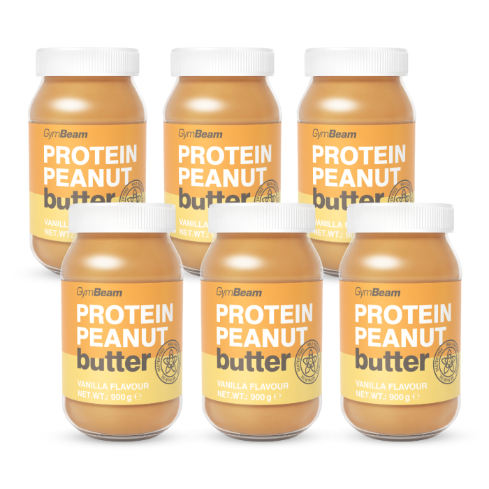 Protein Peanut Butter - GymBeam vanilla - 6 x 900 g