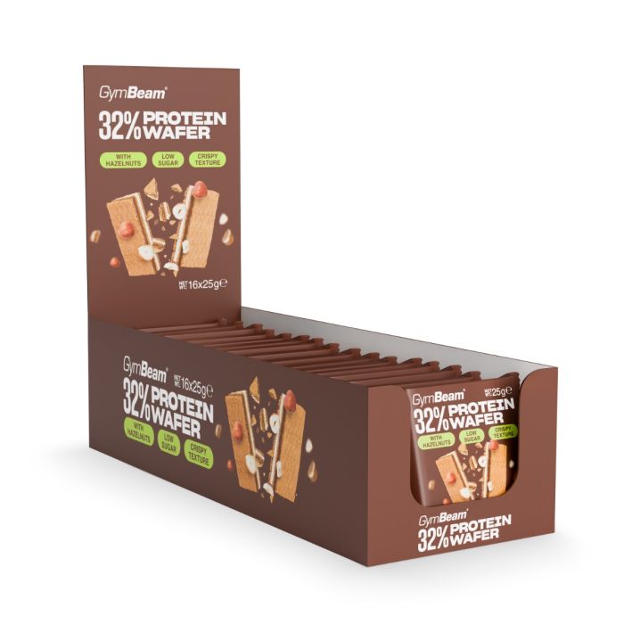 32% Protein Wafer - GymBeam 16 x 25 g - 00