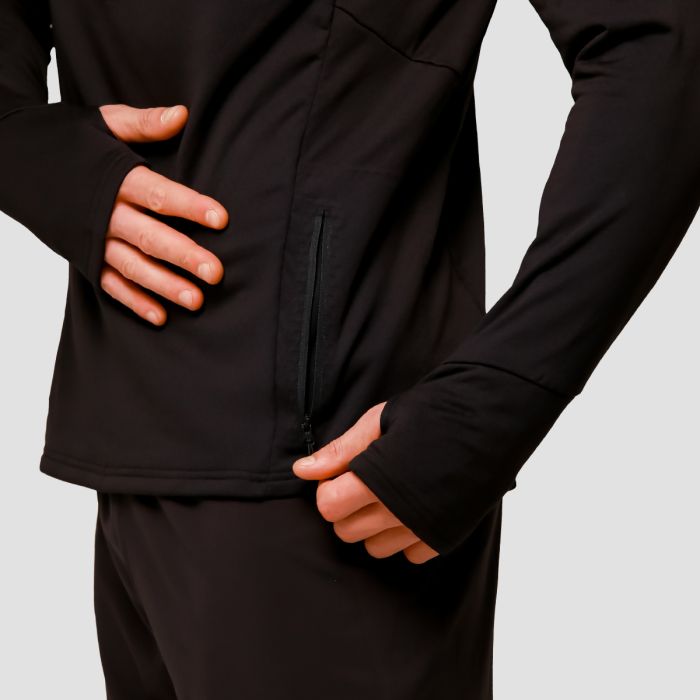 Pulse 1/2 Zip Running Sweatshirt Black - GymBeam XXL