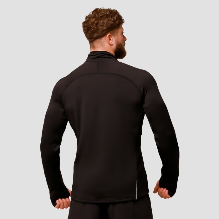 Pulse 1/2 Zip Running Sweatshirt Black - GymBeam XXL
