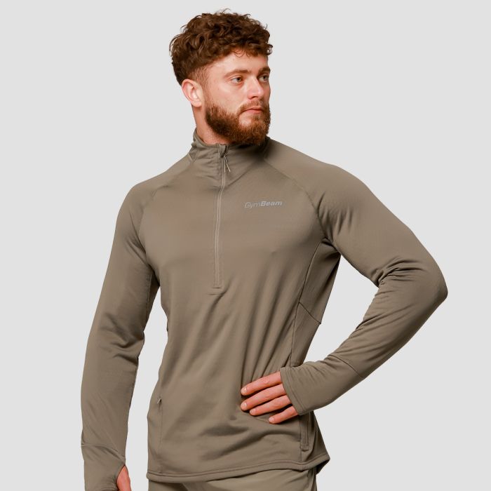 Pulse 1/2 Zip Running Sweatshirt Vetiver - GymBeam XXL